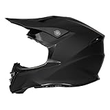 Downhill Motorradhelm Schwarz, Motocross Helm Erwachsener, Jugend Motorradhelme, Cross MTB ATV Helm Fullface Kinder Motorrad, ECE22.06 Zertifizierung(L(59-60cm))