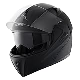 VEVOR Motorradhelm ohne Maske Helmgröße 59-60 cm, ABS Helme mit hoher Dichte & Bluetooth-Kommunikation & Wechselglas Größe L DOT-geprüfter bequemer Motocross-Helm, für Jugendliche & Erwachsene