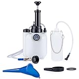 Dhouse Bremsenentlüftungsgerät 3L Auto Bremsentlüfter KFZ Bremsflüssigkeits-Wechselgerät für Scheibenbremsen Trommelbremsen mit Handpumpe 1L Absaugbehälter für E20