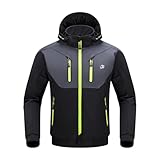 BORLENI Motorradjacke Herren Winter Motorrad Jacke mit CE-Protektoren Herausnehmbares Innenfutter Wasserabweisend Winddicht für alle Jahreszeiten L