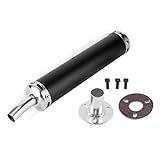 Motorrad Auspuff Schalldämpfer Rohr, 20mm/0.8in Automotive Ersatz Auspuff Schalldämpfer für 2 Takt Motorrad