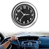 Dashboard Uhr, Motorraduhren, Mini Fahrzeug Armaturenbrett Uhr, Car Clock, Mini Auto Armaturenbrett Uhr, Quarz-Autouhr, Auto Air Vent Clip Uhr, für Auto Innendekoration kleine, black