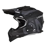 O'NEAL | Motocross-Helm | MX Enduro | ABS-Schale, , Lüftungsöffnungen für optimale Belüftung & Kühlung | 2SRS Helmet Slick | Erwachsene | Schwarz Grau | Größe L