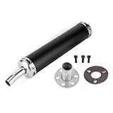 Motorrad Auspuff Schalldämpfer Rohr, 20mm/0.8in Automotive Ersatz Auspuff Schalldämpfer für 2 Takt Motorrad