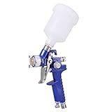 HVLP Spritzpistole, Farbsprüher Auto-Spritzpistolen-Set mit 0,8/1,0 mm Düse, Farbmischung, Schnellbecher für Auto-Möbelmalung (0.8mm)