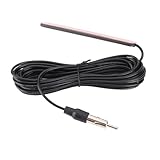 Autoradio Antenne, Unifür Versal Radio Patch Antenne mit Din Stecker Verlängerungskabel, FM Scheibenantenne für Fahrzeug Auto LKW SUV Radio Stereo Empfänger Tuner