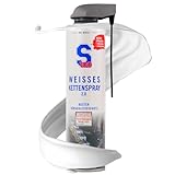 DR. WACK S100 Weißes Kettenspray für Motorrad 400ml - Effektiver Kettenschmierstoff - Schutz vor Verschleiß & Korrosion - Kettenspray für weniger Reibung - für alle Ketten - Hochwertige Motorradpflege