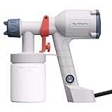 Tilswall HVLP Farbsprühsystem, Ultra-leichte Elektrische Farbsprühgerät mit 600ml Farbbehälter, 2 Düsen & 3 Sprühmustern - Ideales Farbspritzpistole für Möbel, Schränke, Zäune, Wände, Türen, Weiß