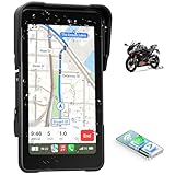 【2025】 CAMECHO Motorrad Wireless Carplay & Android Auto für Motorcycle, 5 Zoll IP68 Wasserdichter HD Touchscreen für Motorräder mit Navigation/Bluetooth/EQ/Druckdetektion