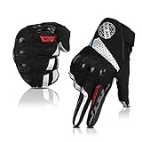 BORLENI Motorradhandschuhe Vollfinger atmungsaktiv Motorradhandschuhe Touchscreen Knöchelhandschuhe