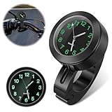 mizikuu Motorrad Uhr, Lenkeruhr Motorrad Wasserdicht Lenkerhalterung Schwarz Fahrrad Uhr Motorraduh für Lenker Motorraduhren für Motorräder Elektrofahrzeuge
