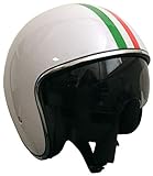 Jethelm Helm Motorradhelm Größe XL Rollerhelm mit Sonnenvisier RALLOX 588 Italia weiß