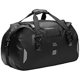 KEMIMOTO Motorrad Hecktasche 40L, wasserdichte Motorradtasche Gepäckrolle, Satteltasche Reisetasche mit Rollversiegelten Schultergurten Geeignet für Motorrad Radfahren Camping Wassersport, Schwarz