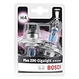 Bosch H4 Plus 200 Gigalight Lampen - 12 V 60/55 W P43t - 2 Stücke