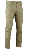 Bikers Gear Australia Limited Kevlar gefüttert Modern Style Motorrad Jeans Schutz, Tan Chino, Größe 54