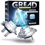 Gread - H7 Lampe Auto H7 12V 55W - super-white - Frontscheinwerfer 8500k E-Prüfzeichen eintragungsfrei - Xenon Optik - 2 Stück