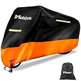 Maizjok Motorrad Abdeckplane Outdoor Motorradabdeckung Wasserdicht 210D Motorrad Garage Plane, Motorradplane Abdeckung Winterfest für Moped Roller Motoroller Motor Enduro/Straßen (245x105x125cm)