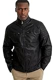 C&A Herren Bikerjacke Regular Fit Polyester|Synthetisch schwarz 2XL
