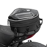 ROCKBROS Hecktasche Motorrad Wasserdicht Motorrad Sitztasche mit Regenschutz，Reflektierend 20-35L Gepäcktasche Motorrad Helm Tasche Erweiterbarem