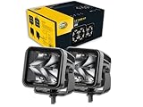 HELLA LED Zusatzscheinwerfer Black Magic Cube Set 3,2 Zoll 3000 echte Lumen Spotausleuchtung - 2 Stk Set quadratisch Offroad LED Arbeitsscheinwerfer 12V - 24V für Auto SUV ATV Motorrad 1FA 358 176-821