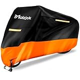 Maizjok Motorrad Abdeckplane Outdoor Motorradabdeckung Wasserdicht 210D Motorrad Garage Plane, Motorradplane Abdeckung Winterfest für Moped Roller Motoroller Motor Enduro/Straßen (245x105x125cm)