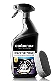 carbonax Black TYRE Shine Spray 720 ml | Reifenglanz, Gummipflege, Langlebiges und Hochglänzendes Finish