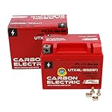 Carbon Electric Gel Batterie YTX4L-BS 12V 4Ah Vorgeladen Versiegelt Wartungsfrei vergleichbar YTX5L-BS YB4L-B für Motorrad