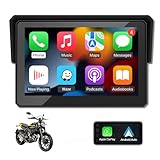 CARabc 5-Zoll-Motorrad-Wireless-Carplay und Android Auto, IPx7 wasserdicht und diebstahlsicher, Dual-Bluetooth für Online-Verbindung, GPS-Navigation.
