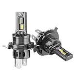 NEOVSUNY H4 Halogen Lampe 500% Helligkeit, 6000K Weiß 18000LM H4 Scheinwerferlampe, 12V H4 Abblendlicht H4 Halogen Glühbirne, 2 Stück