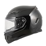 MTR S-6 Evo Integralhelm, Motorradhelm ECE 22.06 Zertifiziert - Maximale Verkehrssicherheit, Robuster & Leiser Motorrad Helm, Kinn & Kopf Belüftung, Roller Helm Herren & Damen, Schwarz, M