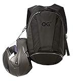 OG Original EZ-RiderPRO Motorrad Rucksack Schwarz Erweiterbar 28-35L, Motorradhelm-Tasche, Helm-Trageriemen, Wasserdicht, Laptop-Fach, Reflektierend, Schwarz Logo