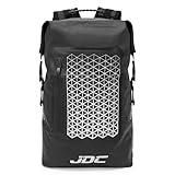 JDC Motorrad-Rucksack 100% Wasserdicht Dry Bag Roll Top – Schwarz – Delta – 30L