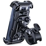 Lamicall Motorrad Handyhalterung, Handyhalter Fahrrad - [2025 Doppelt Vibrationsgedämpft] Handy Motorradhalterung, 360° Drehbar Lenker Halter für iPhone 17 16 15 14 Pro Max Samsung 4,7-6,8' Smartphone