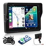 [2025] CAMECHO Carplay Motorrad Dash Navi Display für Moto, 5 Zoll HD-Touchscreen Wasserdicht Motorcycle Navigationsgeräte mit Wireless Carplay Android Auto Bluetooth GPS FM EQ Ton