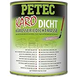 PETEC Karo-Dicht Karosseriedichtmasse grau 1000 g Dose, Karosserie Dichtmasse überlackierbar, streichbar, Pinseldose 94130