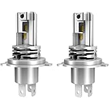 Mefluctuate Halogen Auto Lampen H4, 55W 400% Helligkeit als Halogenlampen11000LM 6000K Kaltes Weiß,1:1 Mini-Größe, 2 Stück