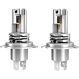 MGCOKINILY Halogen Auto Lampen H4, 55W 300% Helligkeit als Halogenlampen11000LM 6000K Kaltes Weiß,1:1 Mini-Größe, 2 Stück (H4)