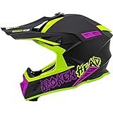 Broken Head The Hunter - Ultra Leichter Motocross-Helm & Enduro-Helm für Profis - Light Grün Pink - Größe XXL (63-64cm)