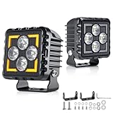 antom 2 Stück LED Arbeitsscheinwerfer 28000 Lumen 3000K/6500K Zusatzscheinwerfer 12v 24V IP68 mit hochwertigem LED-Chip Scheinwerfer für SUV, UTV, Bagger Traktoren ATV Offroad