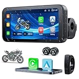 Volam Motorrad Carplay Android Auto Kabellos 6,25' Tragbarer Touchscreen Reifendrucküberwachung Bluetooth WiFi IP67 Wasserdicht Freisprecheinrichtung