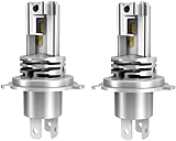 Mefluctuate Halogen Auto Lampen H4, 55W 400% Helligkeit als Halogenlampen11000LM 6000K Kaltes Weiß,1:1 Mini-Größe, 2 Stück