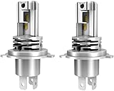Mefluctuate Halogen Auto Lampen H4, 55W 400% Helligkeit als Halogenlampen11000LM 6500K Kaltes Weiß,1:1 Mini-Größe, 2 Stück